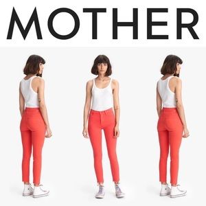 MOTHER DENIM THE STUNNER ANKLE FRAY in play date